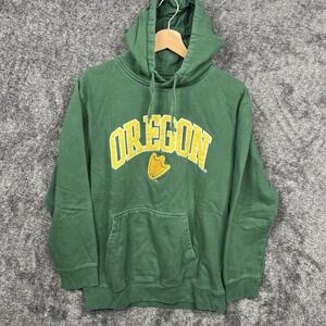 Vintage Oregon Ducks Adults Medium Pullover Hoodie Hooded Sweatshirt Green